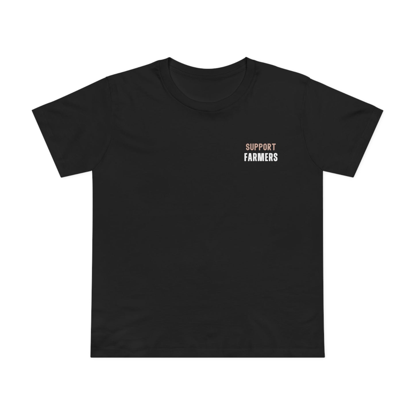 SUPPORT FARMERS TEE (Women, Black)