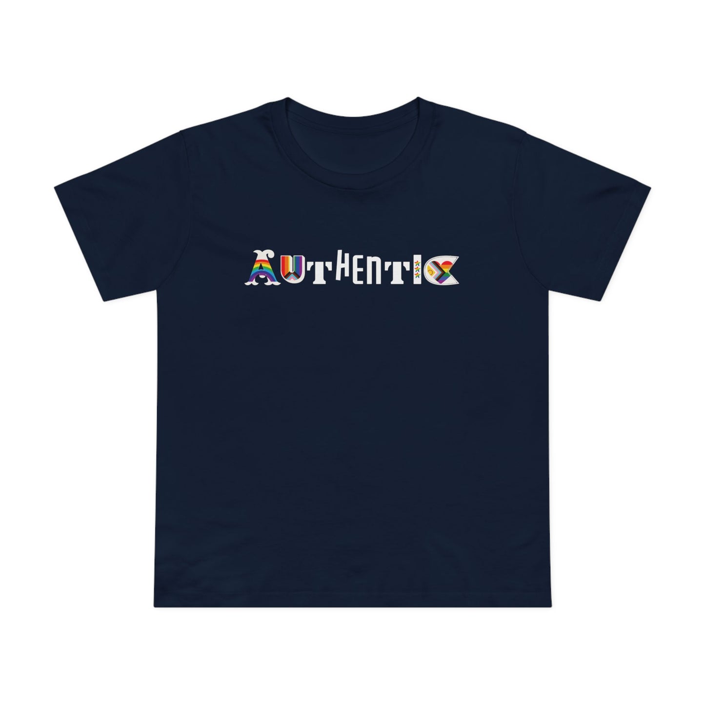 AUTHENTIC PRIDE TEE (Women, Navy)