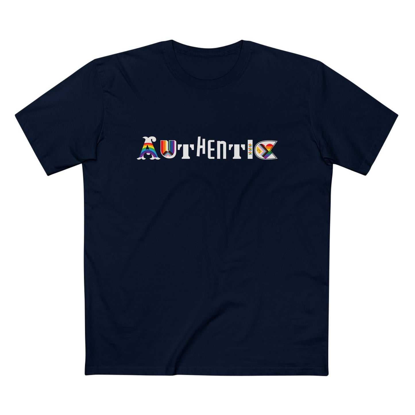 AUTHENTIC PRIDE TEE (Men, Navy)
