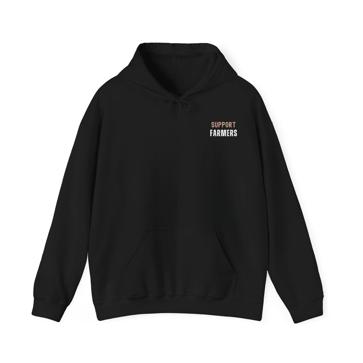 SUPPORT FARMERS HOODIE (Unisex, Black)