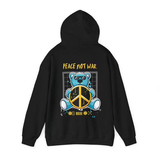 PEACE TED HOODIE (Unisex, Black)