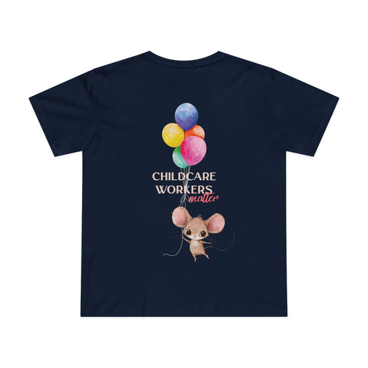 CHILDCARE TEE (Women, Navy)