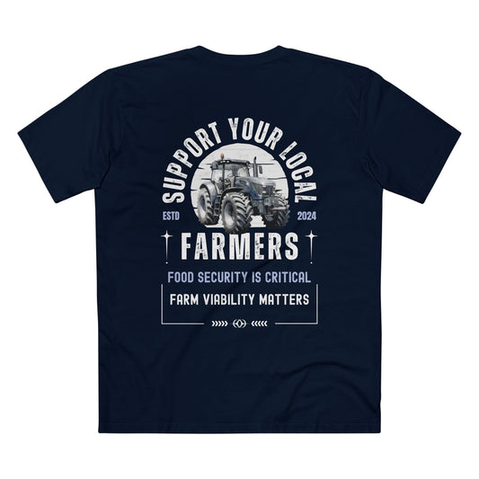 SUPPORT FARMERS TEE (Men, Navy)