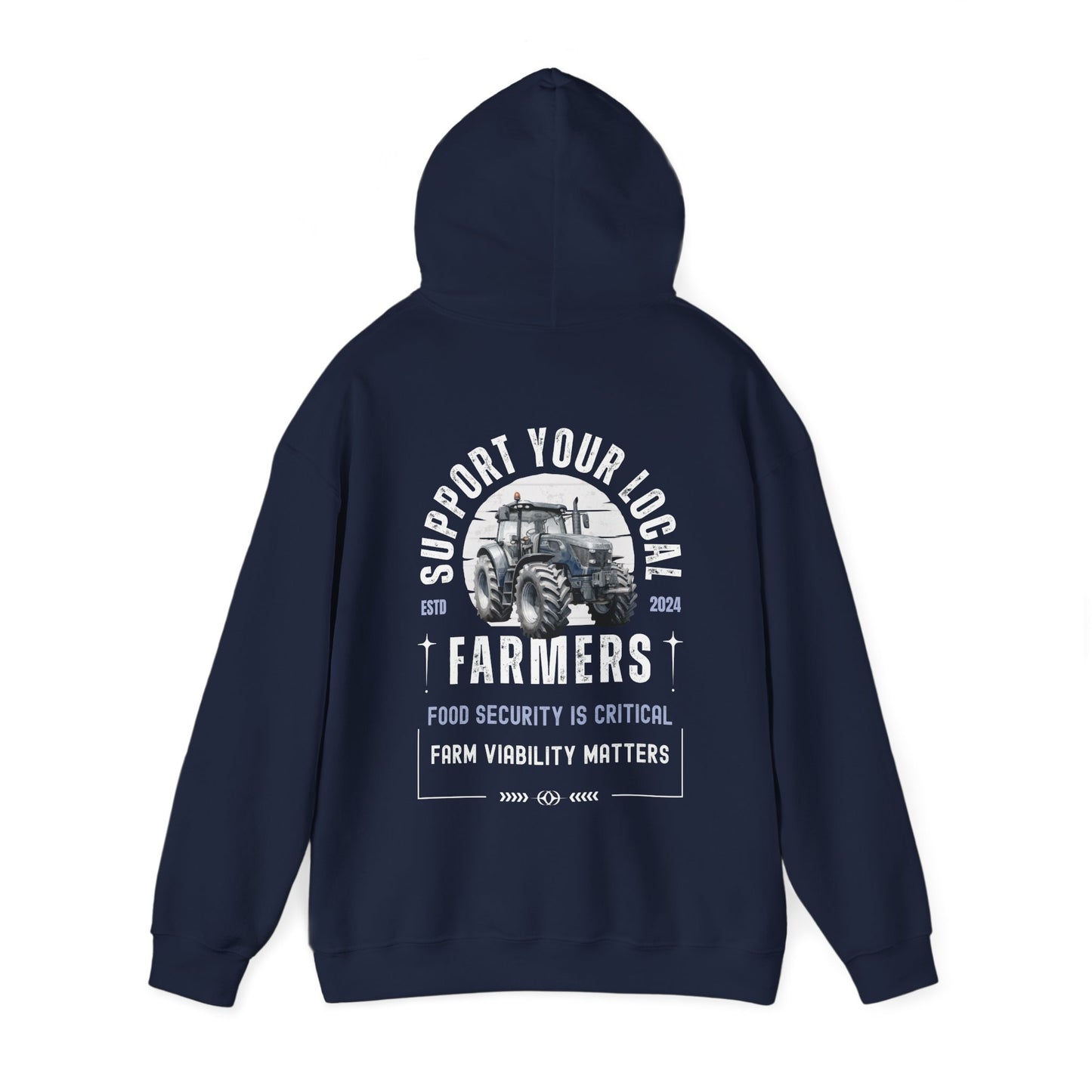 SUPPORT FARMERS HOODIE (Unisex, Navy)