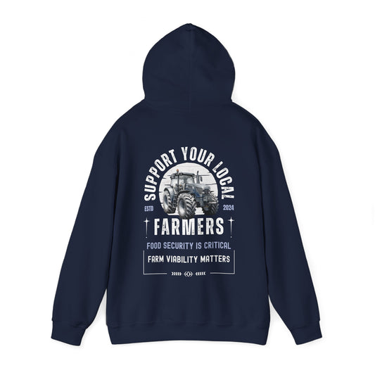 SUPPORT FARMERS HOODIE (Unisex, Navy)