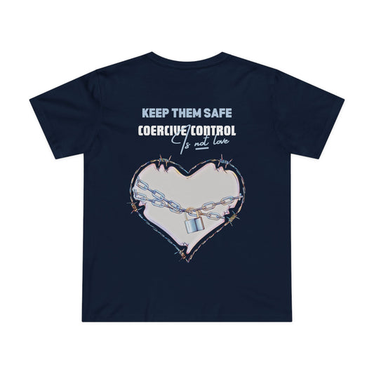 SAFE LOVE TEE (Women, Navy)