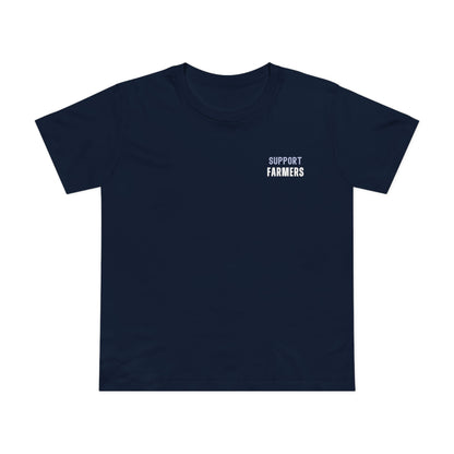 SUPPORT FARMERS TEE (Women, Navy)