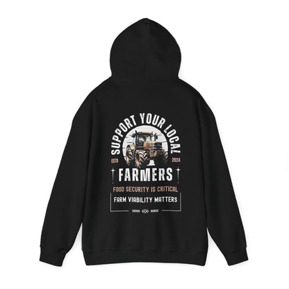 SUPPORT FARMERS HOODIE (Unisex, Black)