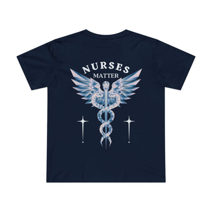 NURSES TEE (Women, Navy)