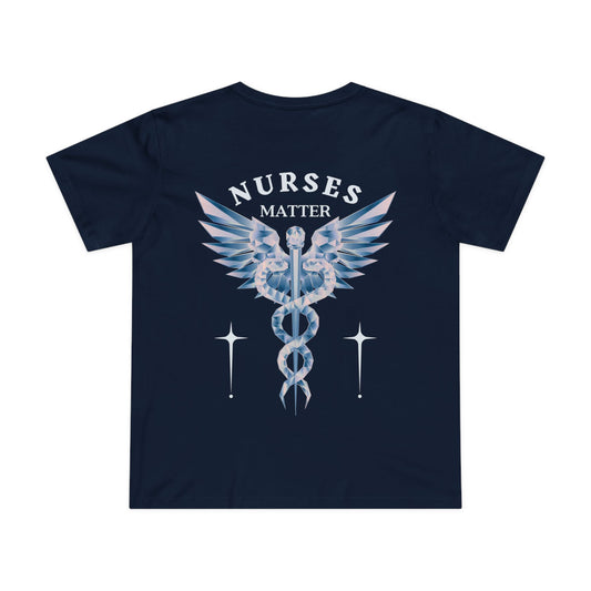 NURSES TEE (Women, Navy)