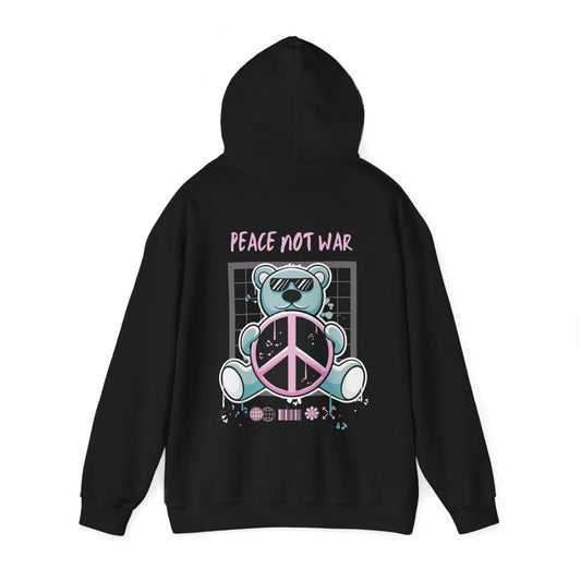 PEACE TED HOODIE (Unisex, Black)