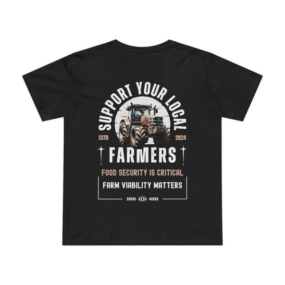 SUPPORT FARMERS TEE (Women, Black)
