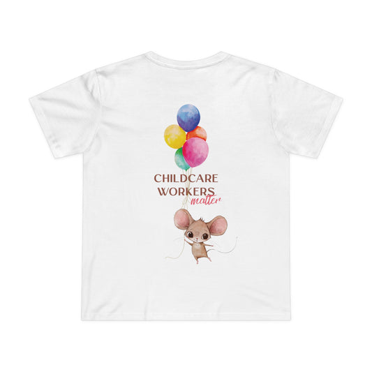 CHILDCARE TEE (Women, White)